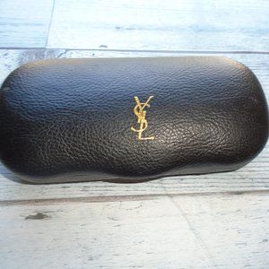 Vintage Yves Saint Laurent eyeglass case black leather